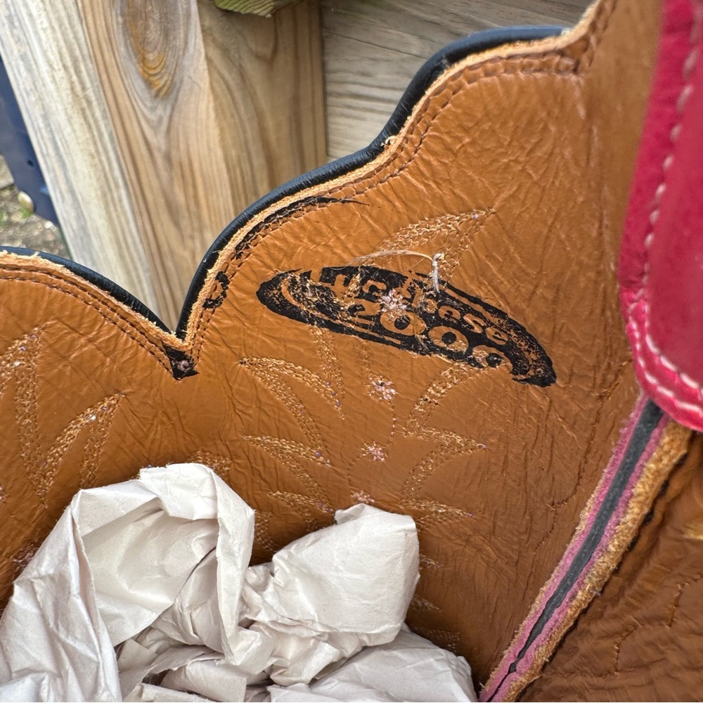 Lucchese Pink Heeled Boots - Picture 9 of 11